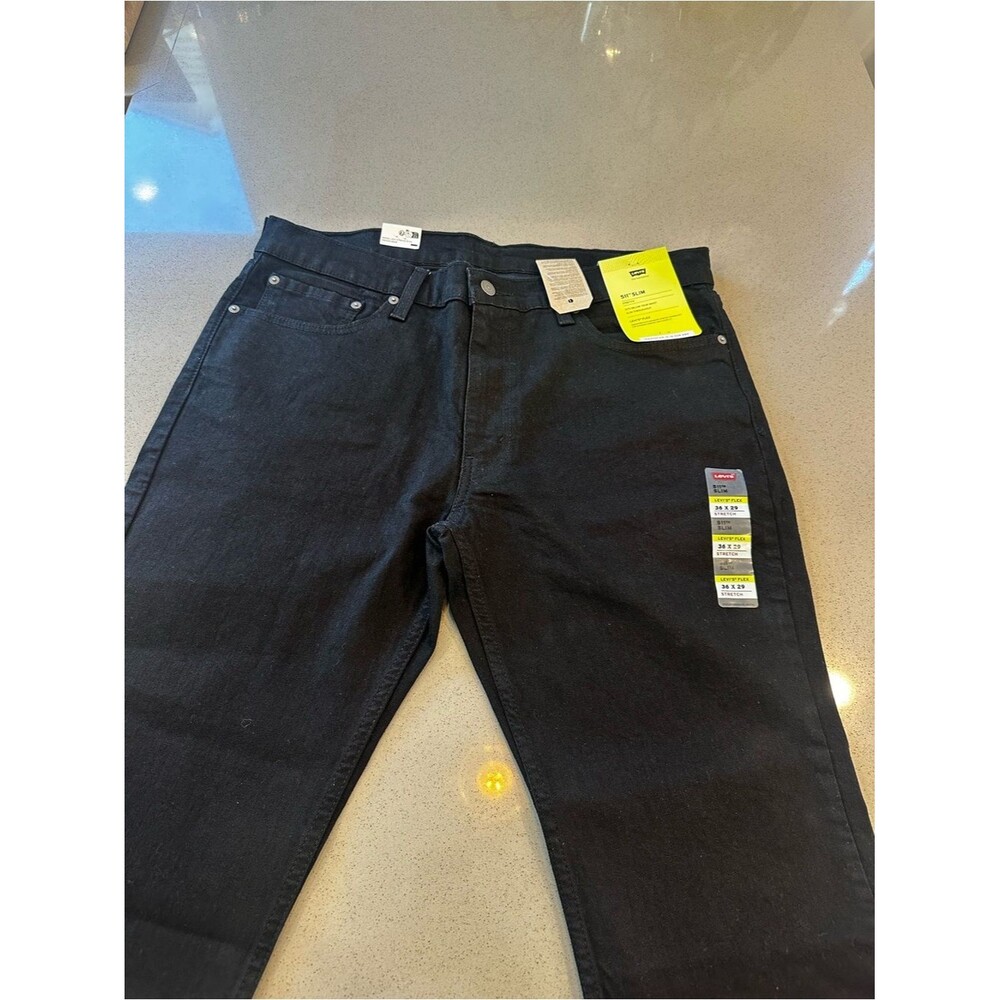 Brand New with Tags! Levi's 511 Slim Men's Black Color Jeans 36x29 - Picture 3 of 9